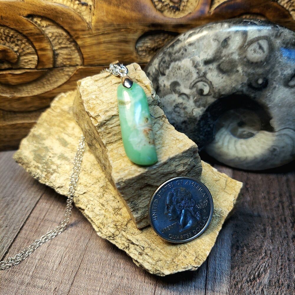 Chrysoprase Necklace Crystal Necklace Natural Gemstone - Picture 6 of 6